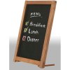 Wooden Chalkboard with Feet, dark wood, 21,6 x 27,9 cm #1