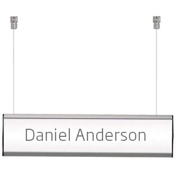 Ceiling Info System, double sided, 1 display 7,4 x 50 cm