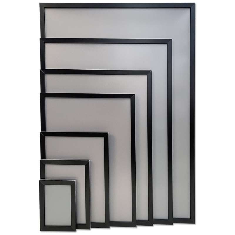 Alu snap frame, black, 20 mm flat profile, 50 x 70 cm