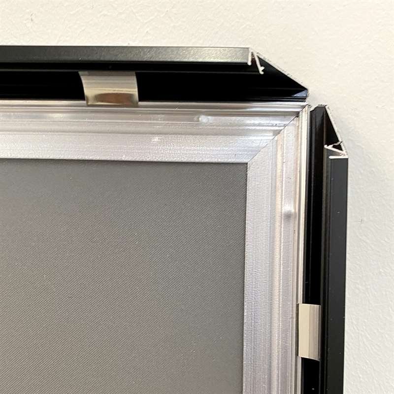 Alu snap frame, black, 20 mm flat profile, 50 x 70 cm