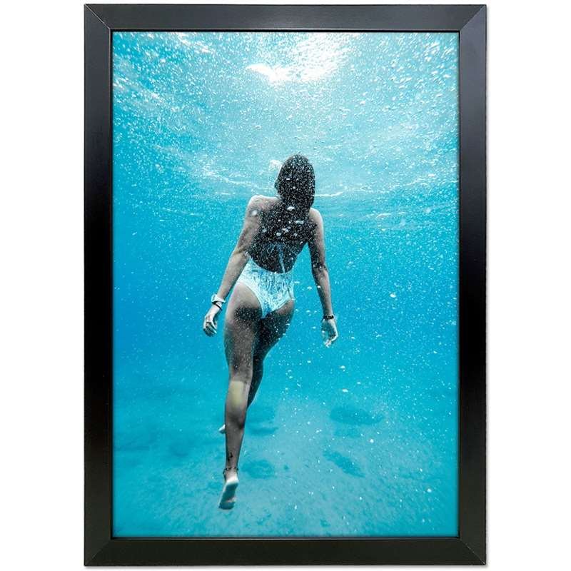 Alu snap frame, black, 20 mm flat profile, 50 x 70 cm