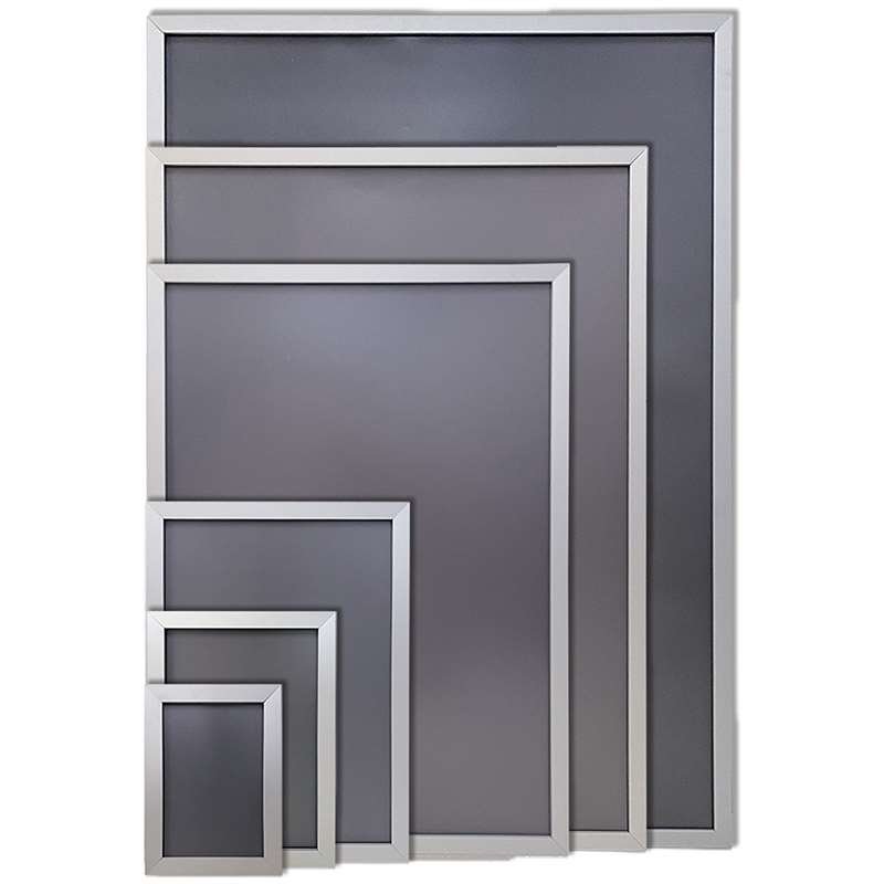 Alu snap frame, silver, 20 mm flat profile, 70 x 100 cm
