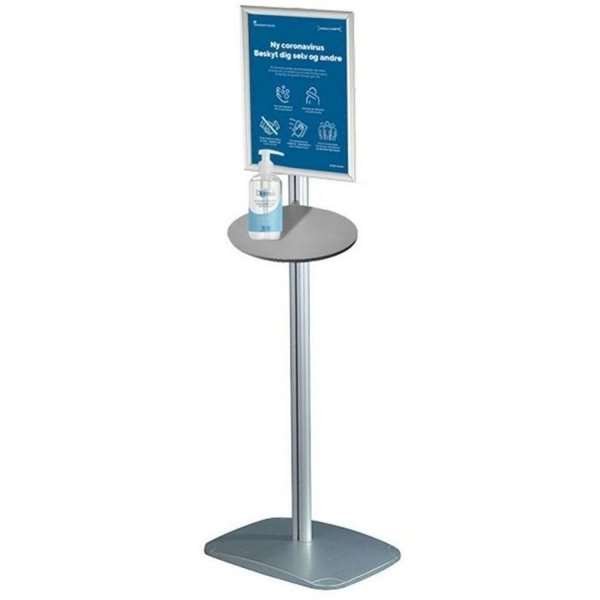Mini Multi Stand with A4 Snap Frame and round shelf