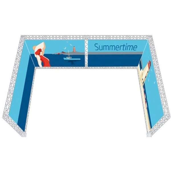 Crown Truss U-Shape 4 x 6 m, 15 x 15 cm, white