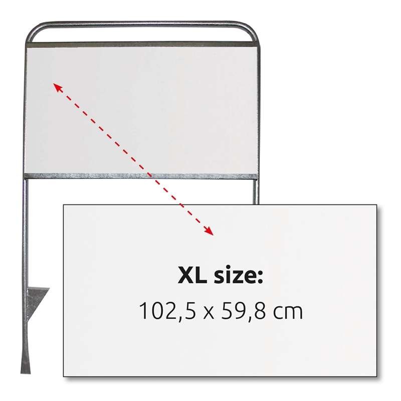 White logo plate for Estate Sign XL, 102,50 x 59,80 polystyren