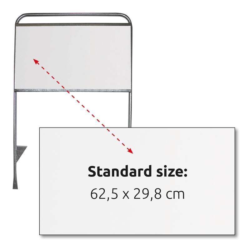 Board 62.5 x 29.8 cm, with 2-sided print, for Estate Sign Standard