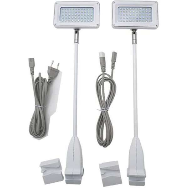 LED spots, 2 pcs. in white, 15W, incl. holder for Crown Truss 15
