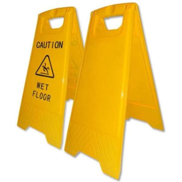 Caution Board, yellow, texted with 