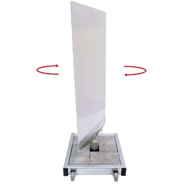 Outdoor Spin Sign, concrete stand