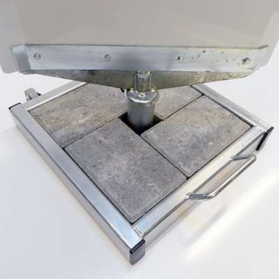 Outdoor Spin Sign, concrete stand