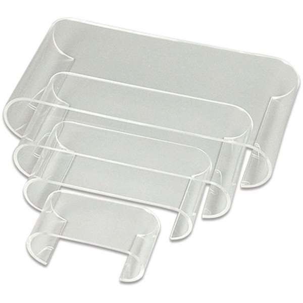 Nesting Shelves Rounded x 4, clear acrylic
