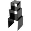 Nesting Shelves x 3, black, acrylic #3