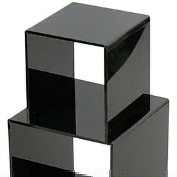 Nesting Shelves x 3, black, acrylic