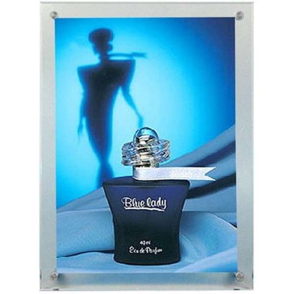 Menuholder with Legs, acrylic / alu, A5