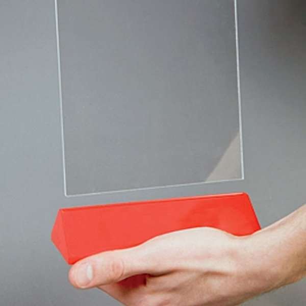 Pyramid Menuholder, vertical, A5, red base