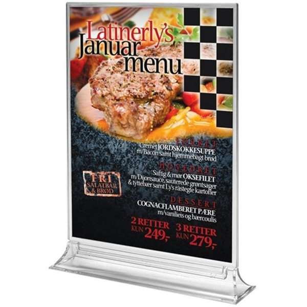 Upright Menuholder, acrylic, A4