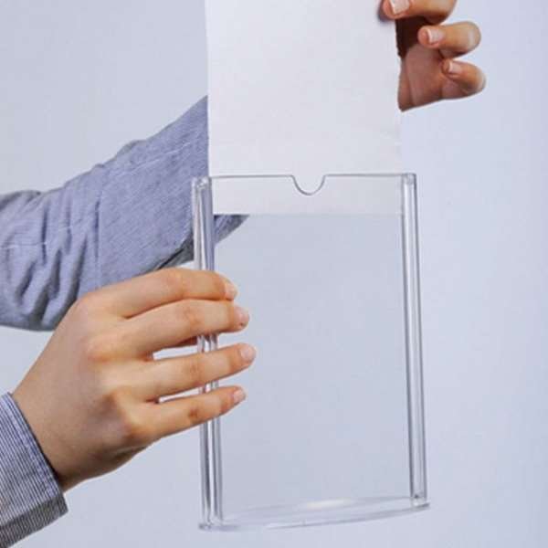 Oval Leaflet Menuholder, acrylic, A5