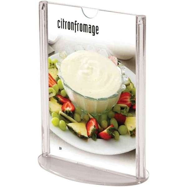 Oval Leaflet Menuholder, acrylic, A5