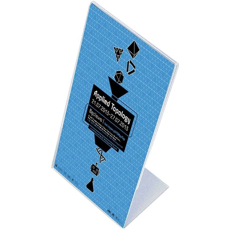 L-Menuholder, vertical, A7, acrylic