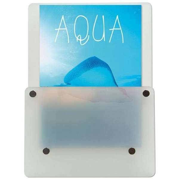 Frosted Brochureholder, acrylic/steel, A4