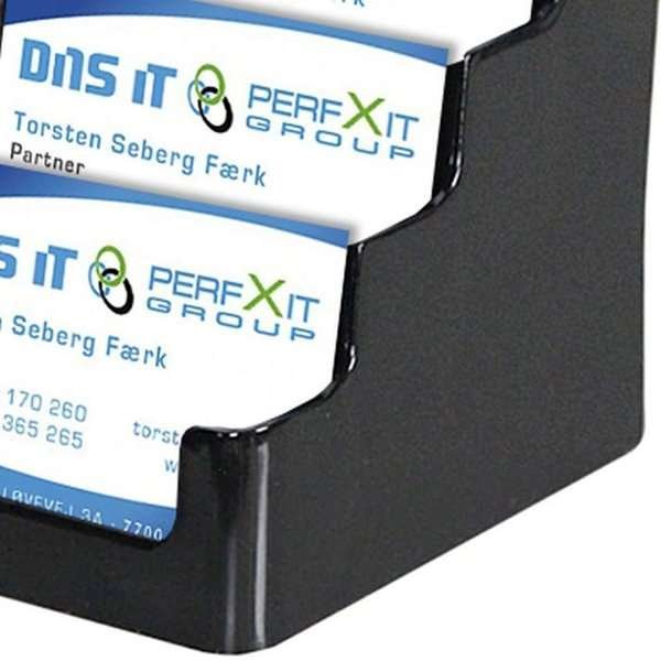 Business Card holder, 4 pcs. - horizontal - black