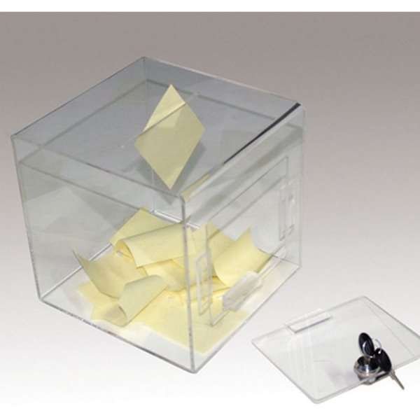 Tip Box Square, clear acrylic