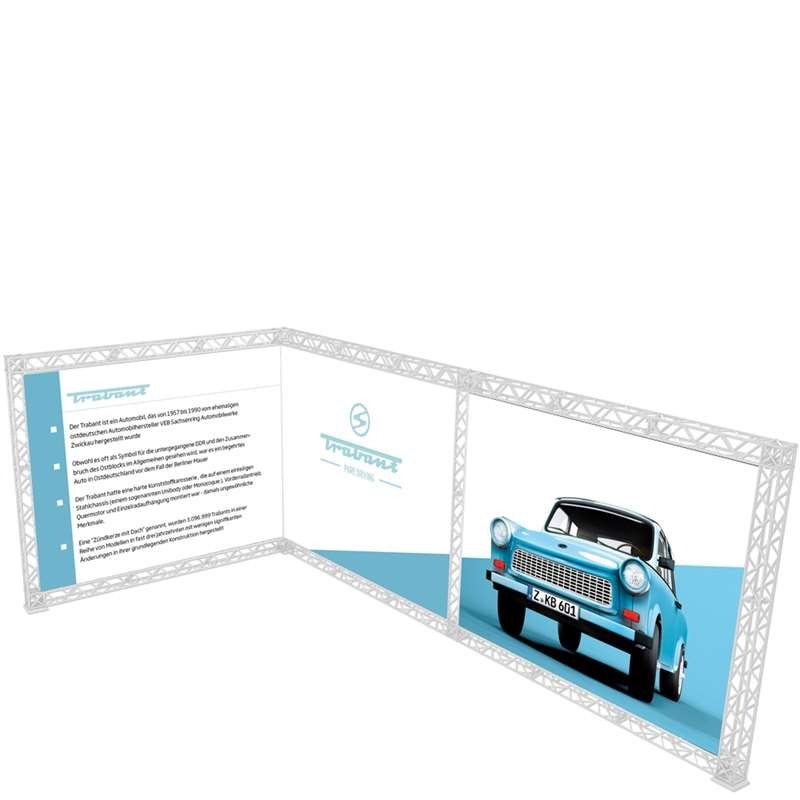 Crown Truss L-Shape 3 x 6 m, 10 x 10 cm, white