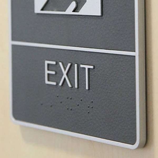 Icon Sign with Text - Exit