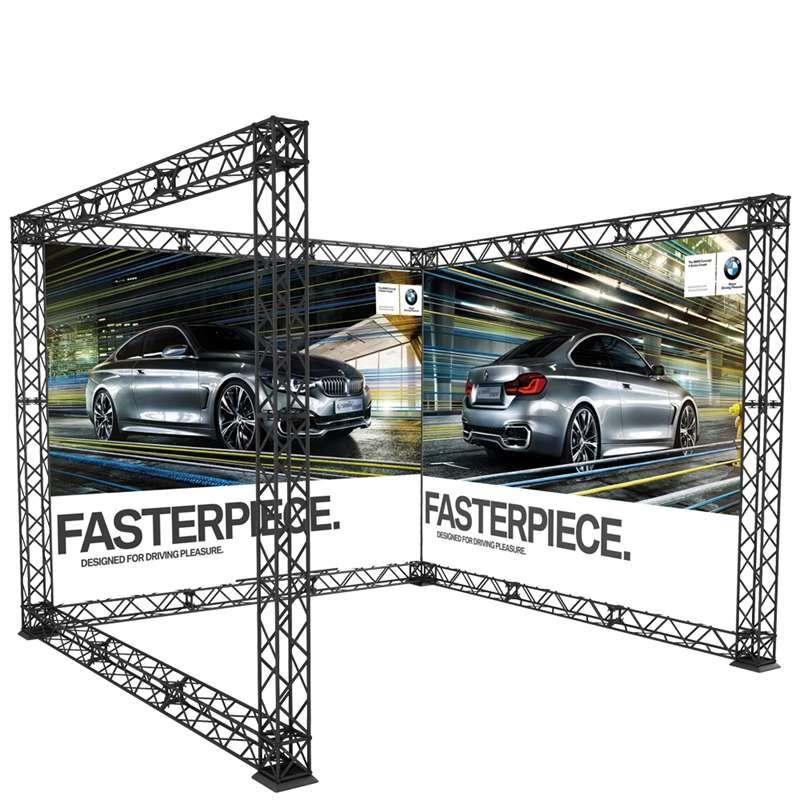 Crown Truss U-Shape 3 x 3 m, 10 x 10 cm, black