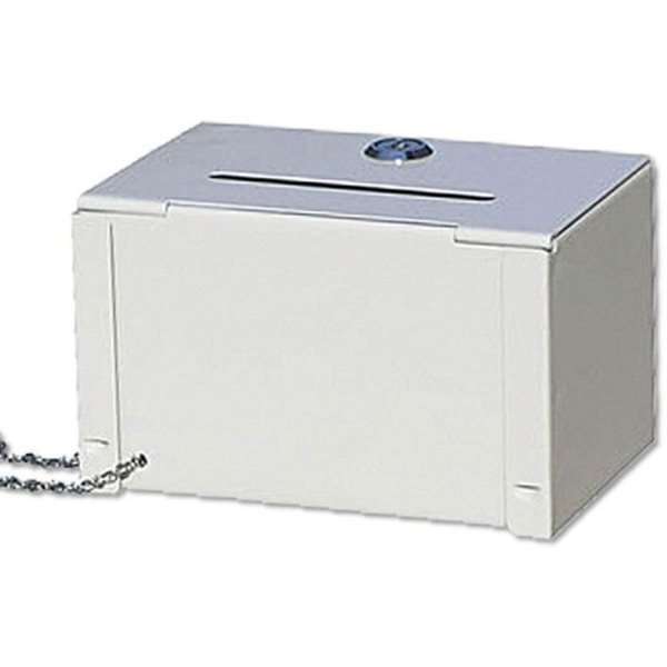 Donation Box, white, with A5 info