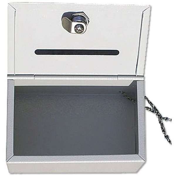 Donation Box, white, with A5 info