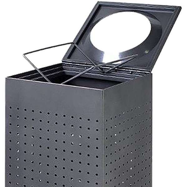 Waste Bin Stylish, RAL 9007, maxi 120 L
