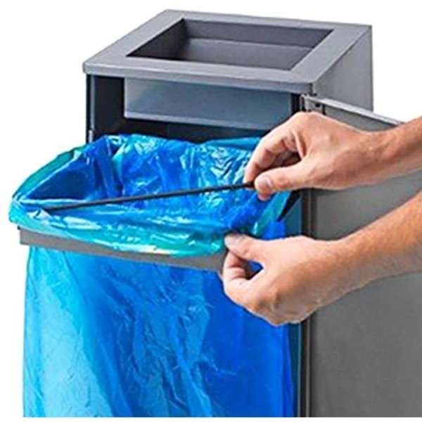 Waste Bin, Square, RAL 9007