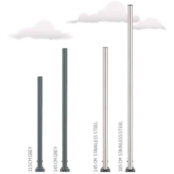 Pole Stand, dark grey laquered, 115 cm
