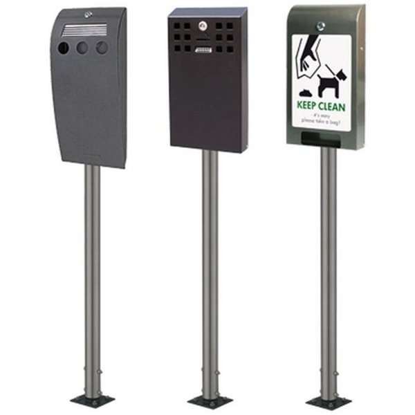 Pole Stand, dark grey laquered, 115 cm