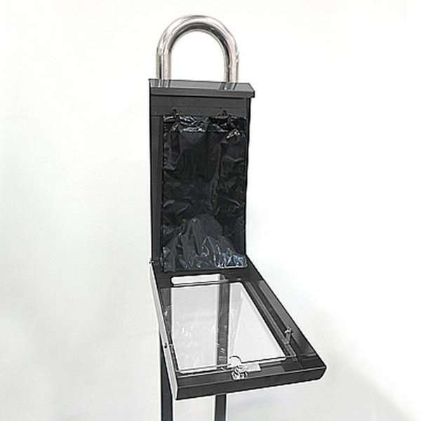 Dispenser for Dogbags, grey, with A4 info