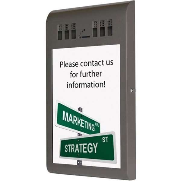 Cigarette Bin Curved A3 Info, for outdoor use, 3,3 l