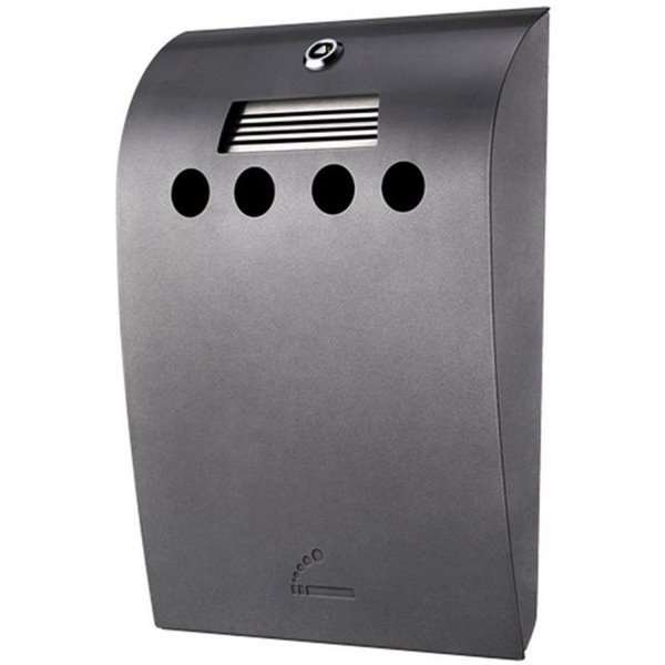 Cigarette Bin Convex, grey coated, 2,1 l