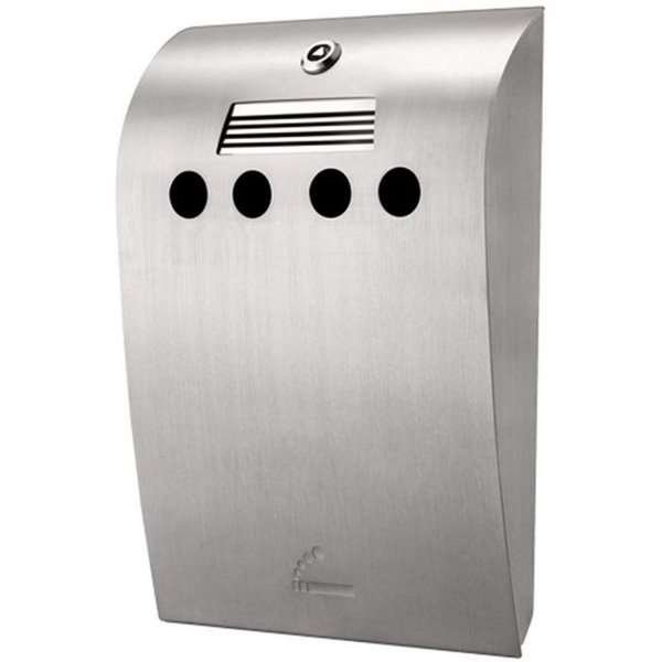 Cigarette Bin Convex, brushed steel, 2,1 l