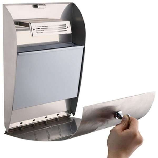 Cigarette Bin Convex, brushed steel, 2,1 l