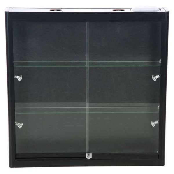 Showcase Wall Duo, black, with LED spots