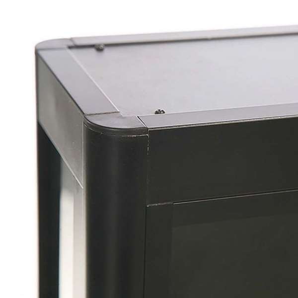 Showcase Wall Duo, black, with LED spots