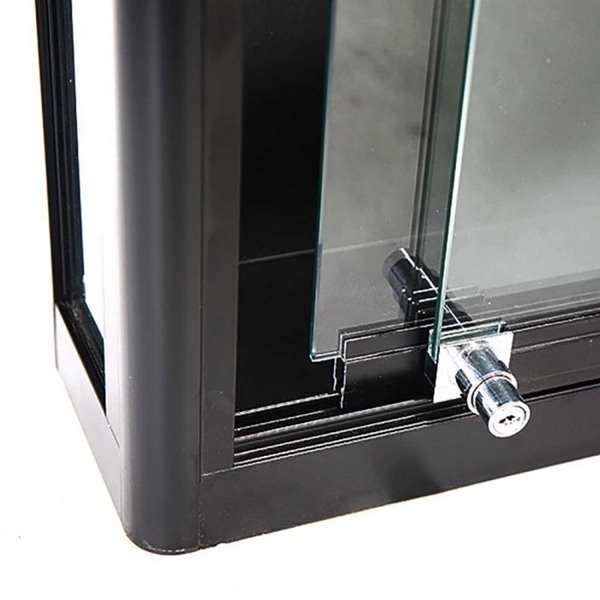 Showcase Wall Duo, black, with LED spots