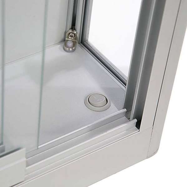 Showcase Wall Duo, silver, with LED spots