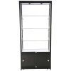 Showcase Tower Duo, black, with storage and LED spots #8