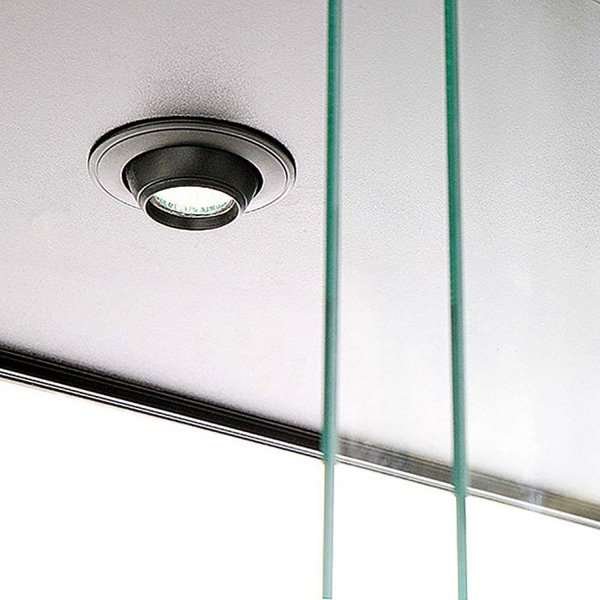 Showcase Tower Duo, black, with storage and LED spots