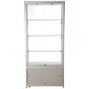 Showcase Tower Duo, silver, with storage and LED spots #7