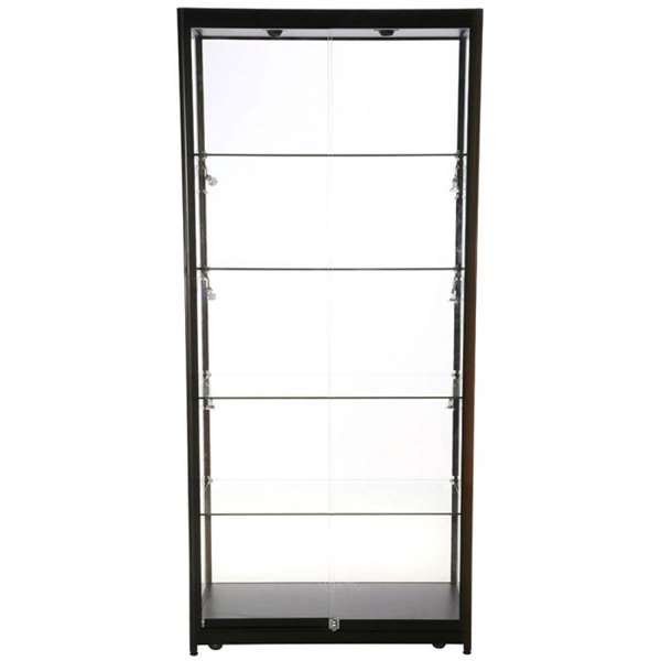 Showcase Tower Duo, black, with LED spots