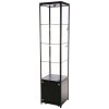 Showcase Tower Solo, black, with storage and LED spots #1