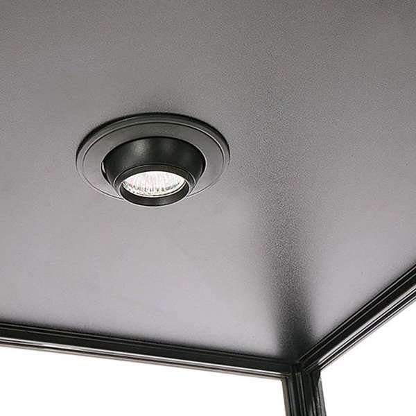 Showcase Tower Solo, black, with storage and LED spots